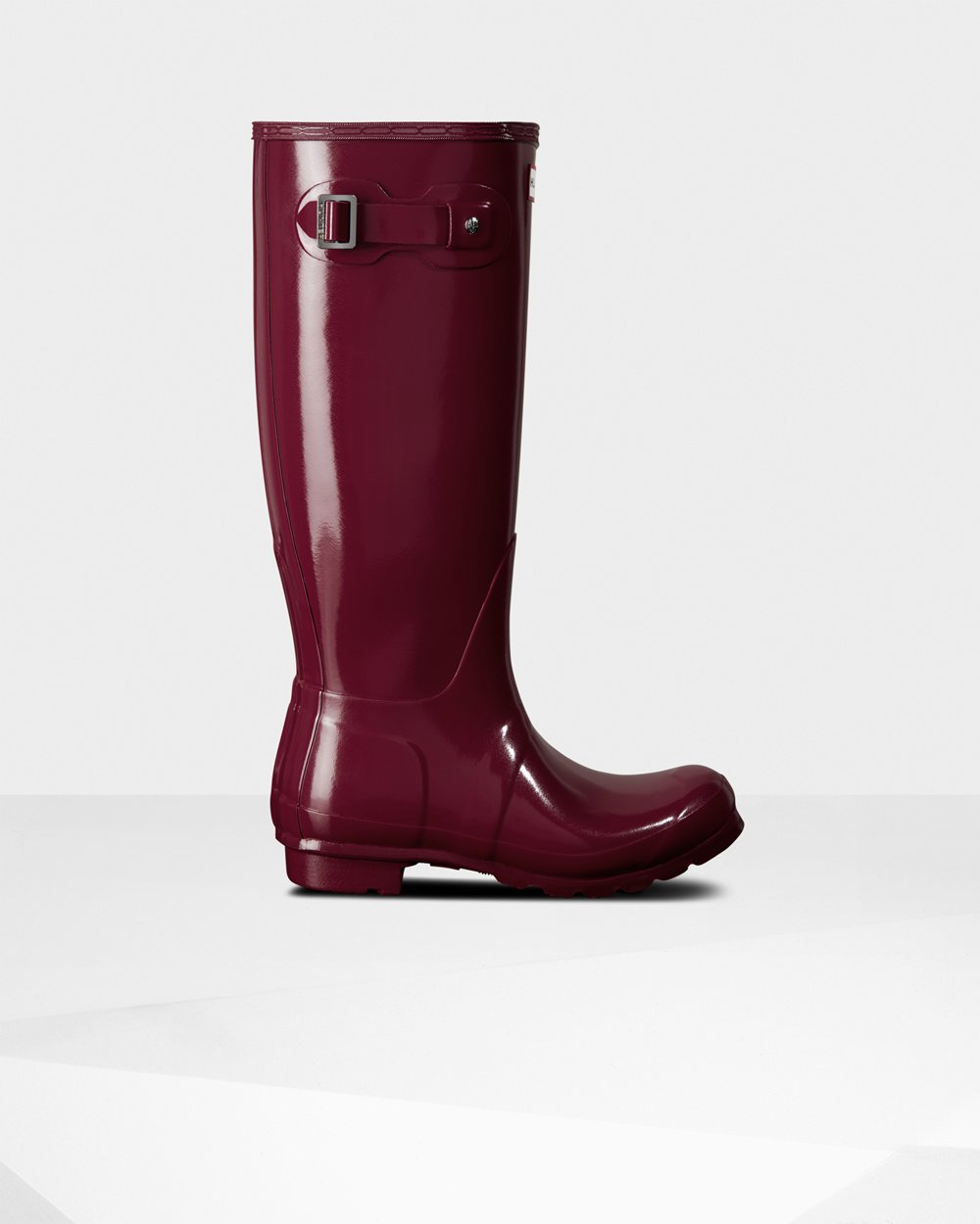 Hoge Regenlaarzen Dames - Hunter Original Gloss - Rood - 90SQPYCWB